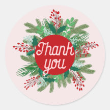 Klein bedrijf Dank u Vakantie krans rood roze