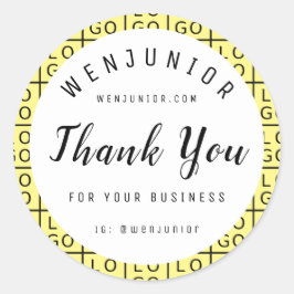 Klein bedrijf Dank u waardering Logo ADV Ronde Sticker