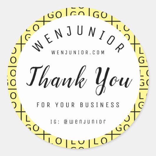 Klein bedrijf Dank u waardering Logo ADV Ronde Sticker (Voorkant)