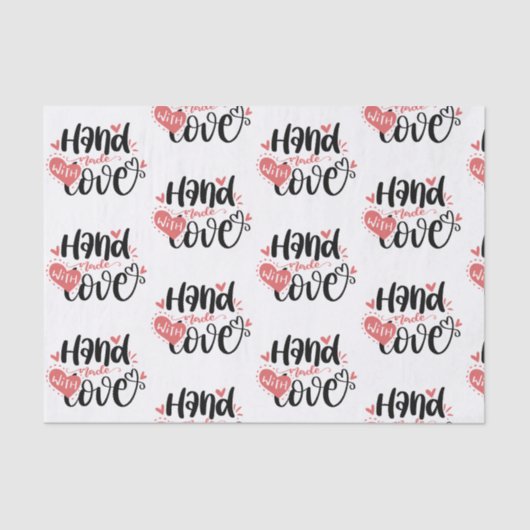 Klein bedrijf die handgemaakt is met liefde tissuepapier (Voorkant)