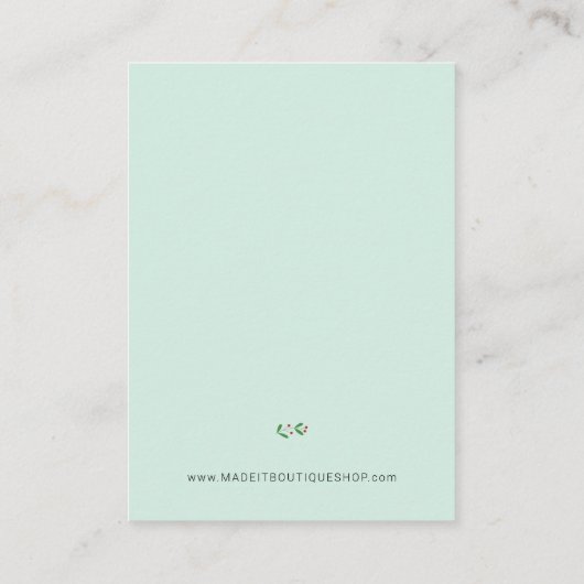 Klein bedrijf Gepersonaliseerde vakantie Visitekaartje (Achterkant)