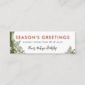 Klein bedrijf Kerstmis Feestelijke krans Mini Visitekaartje (Voorkant)