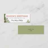 Klein bedrijf Kerstmis Feestelijke krans Mini Visitekaartje (Voorkant / Achterkant)