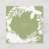 Klein bedrijf Kerstmis Feestelijke krans Vierkante Visitekaartje (Achterkant)