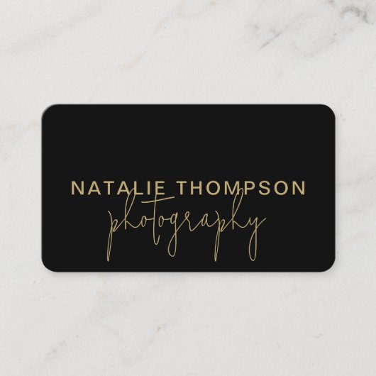 Klein Bedrijf Koele QR Code met Logo Fotografie Visitekaartje (Voorkant)