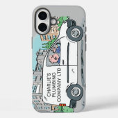 Klein Bedrijf met Naam. Man en Bestelwagen Case-Mate iPhone Case (Achterkant)