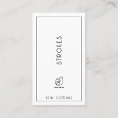 Klein Bedrijf Minimalist Hang Label Wit (Voorkant)