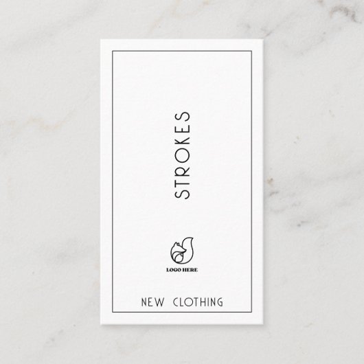 Klein Bedrijf Minimalist Hang Label Wit (Voorkant)