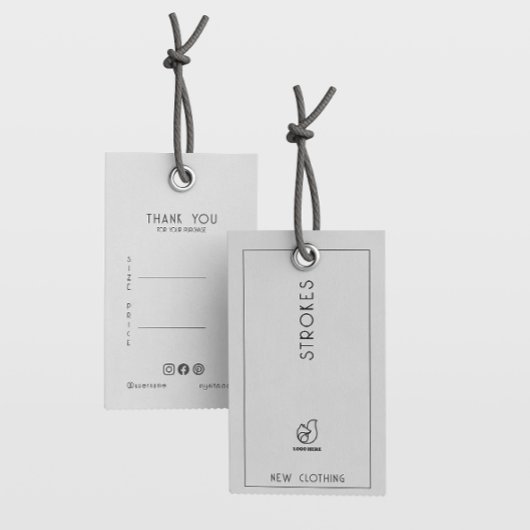 Klein Bedrijf Minimalist Hang Label Wit
