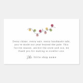 Klein bedrijf minimalistisch modern dank u rechthoekige sticker (Voorkant)