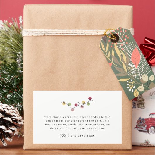 Klein bedrijf minimalistisch modern dank u rechthoekige sticker (Feestdagen)