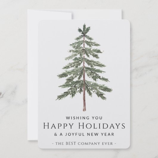 Klein Bedrijf Professioneel Aangepaste Kraft Kerst Feestdagenkaart (Voorkant)