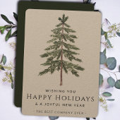 Klein Bedrijf Professioneel Aangepaste Kraft Kerst Feestdagenkaart