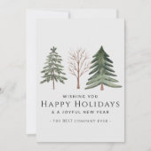 Klein Bedrijf Professioneel Gepersonaliseerd Kerst Feestdagenkaart (Voorkant)