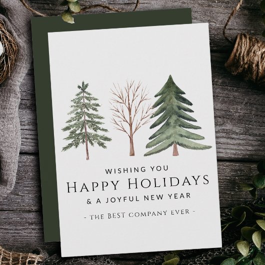 Klein Bedrijf Professioneel Gepersonaliseerd Kerst Feestdagenkaart