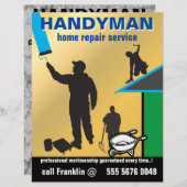 Klein bedrijf Thuisreparatie Handyman Service Flye (Voorkant / Achterkant)