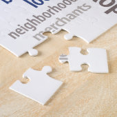 Klein bedrijf, winkel lokaal, koop lokaal legpuzzel (Zijkant)