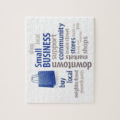 Klein bedrijf, winkel lokaal, koop lokaal legpuzzel (Verticaal)