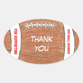 Klein bedrijfsetiket - football ovale sticker