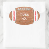 Klein bedrijfsetiket - football ovale sticker (Tas)