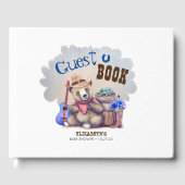 Klein Beer Cowboy Schattige Baby shower Gastenboek (Voorkant)