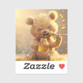 Klein beer dat honing eet sticker