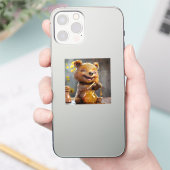Klein beer dat honing eet sticker (Telefoon)