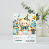 Klein Beer Draaien Een - Wild Een 1e Verjaardag (Staand voorkant)