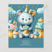 Klein Beer Draaien Een - Wild Een 1e Verjaardag (Achterkant)