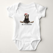 Klein beer dragen kerstmis pet, aanpasbaar romper (Voorkant)