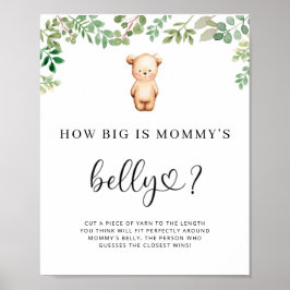 klein beer hoe groot is het poster van mama's buik