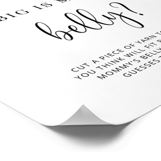 klein beer hoe groot is mama's buikspel poster (Hoek)