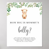 klein beer hoe groot is mama's buikspel poster (Voorkant)
