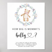 klein beer hoe groot is mama's buikspel poster (Voorkant)