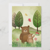 Klein Beer is onderweg | Baby Shower Kaart (Achterkant)