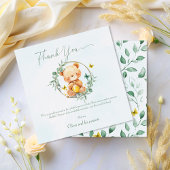 Klein Beer met Honey Jar Sweet Birthday Bedankkaart