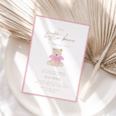 Klein Beer - Modern roze grilmeisje - 1e verjaarda Kaart