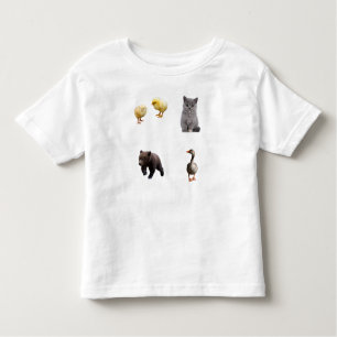 Klein Beer peuter T-shirt, schattige dierenvriende Kinder Shirts