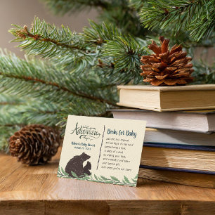 Klein Beer Rustiek Baby shower Boek Aanvraag Kaart