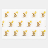 Klein beer, Teddybeer, Verjaardag, Baby shower, Inpakpapier Vel (Voorkant 3)