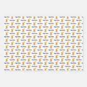 Klein beer, Teddybeer, Verjaardag, Baby shower, Inpakpapier Vel (Voorkant)