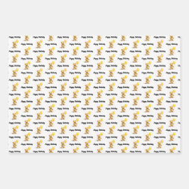 Klein beer, Teddybeer, Verjaardag, Baby shower, Inpakpapier Vel