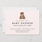 Klein Beer | uitnodiging tot baby shower (Voorkant)