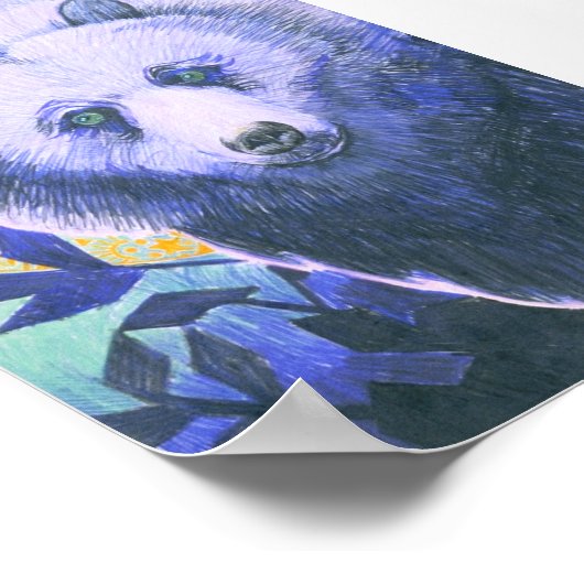 Klein Beer van Shaman Poster (Hoek)