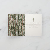 Klein Beer Verfijnd Wilde Bos Baby shower Bedankkaart (Binnen)