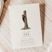 Klein Beer Verfijnd Wilde Bos Baby shower Kaart