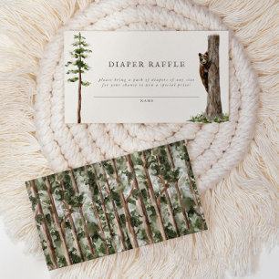 Klein Beer Wild Forest Luier Raffle Spel Informatiekaartje