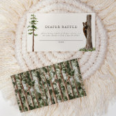 Klein Beer Wild Forest Luier Raffle Spel Informatiekaartje
