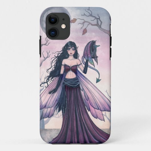 Klein Beest Paarse Fee en Draken Kunst Case-Mate iPhone Case (Achterkant)