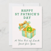 Klein beetje geluk geschenkdoos St. Patrick Dag we Kaart (Voorkant)